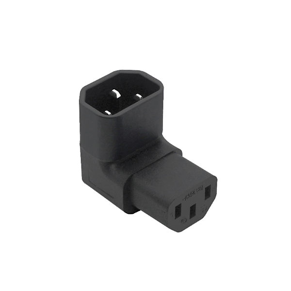 10A 3Pin IEC-stik nede OP 90 vinklet IEC 320 C14 han til C1 A3