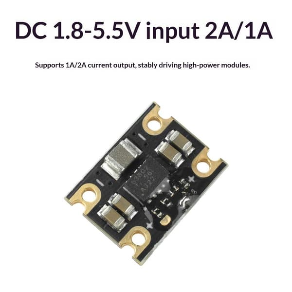 TPS63802 Mini-litiumakkua tehostava moduuli DC 1.8-5.5V tulo 2 A2