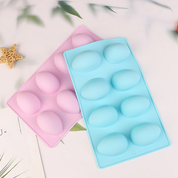 Påske Egg Silikon Bakeform Konditori Sjokoladeform Pudding Red