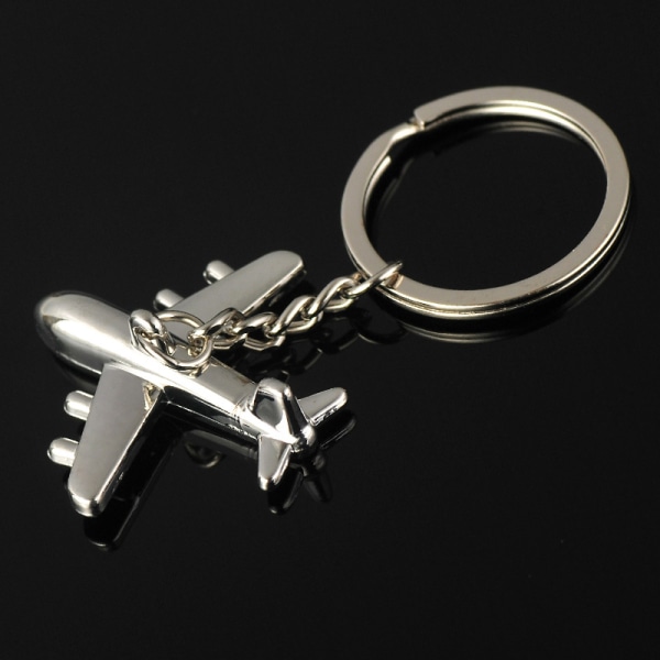 Creative Retro 3D Airplane Metal Nøglering Vedhæng Nøglering Nøgle C 1pc