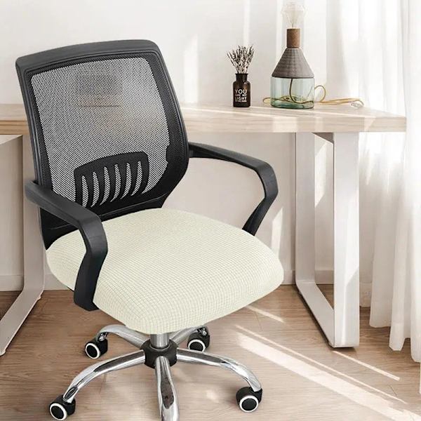 Spandex Elasticity Office Stretch Computerstolebetræk Anti-du White
