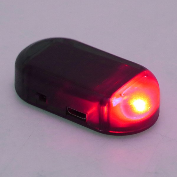Car Security Light Powered Simulated Alarm Warning Anti-Theft C Red