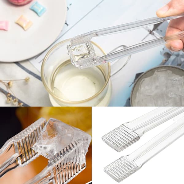 1 Stk Plast Køkken Is Tænger Servering Tong Cube Sugar Clip Gra Transparent
