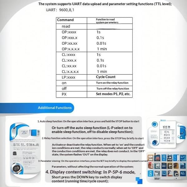 6-30V Micro USB Digital LCD Display Tidsforsinkelsesrelæmodul Con