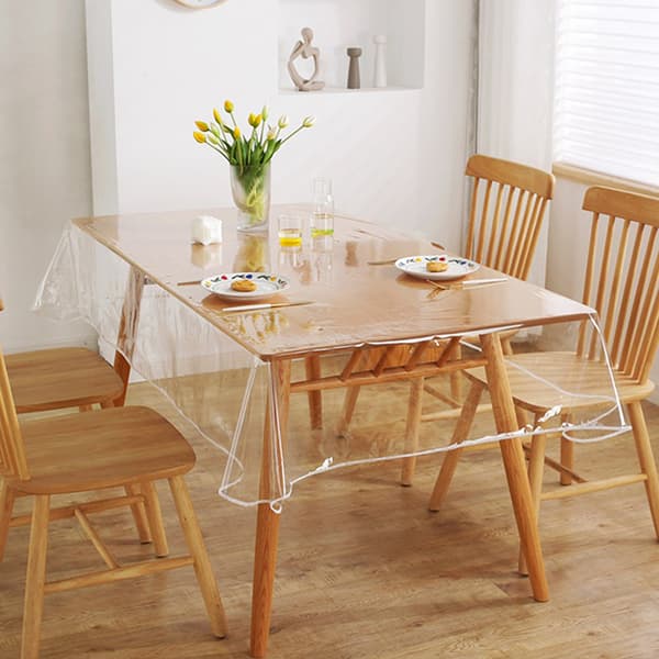 Transparent PVC Dukskydd Vattentätt/Oljebeständigt Plast B 140cm