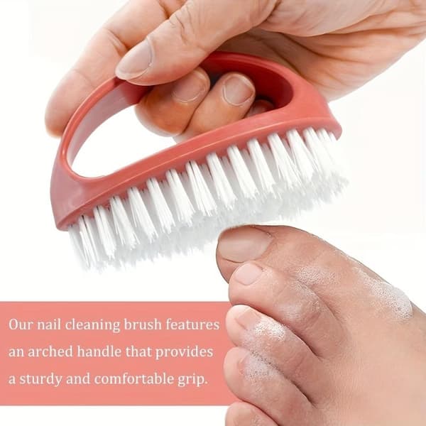 1/2/5 kpl kädessä pidettäviä kynsienpuhdistusharjoja jäykillä harjaksilla ja B5
