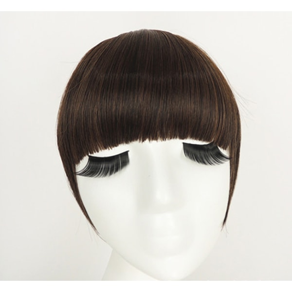 Fringe Clip In On Bangs Straight Hair Extensions Light Brown