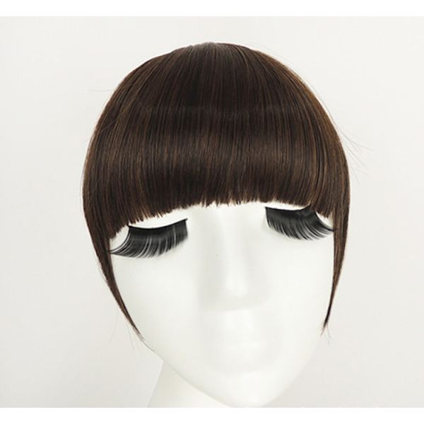 Hapsu Clip In On Bangs Suorat hiustenpidennykset Light Brown