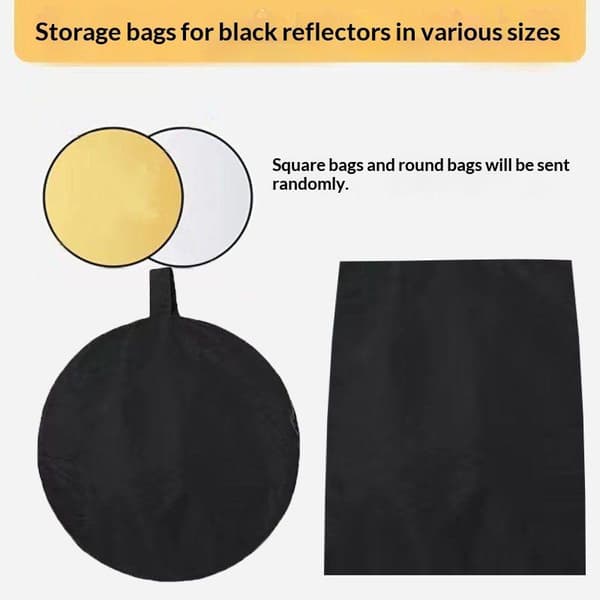 2-i-1 Fotoljusreflektor Vikbar Bärbar För Utomhusbruk White 30CM