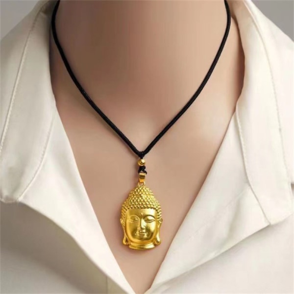 Buddhistisk Guanyin anheng Halskjede Gullbelagt stil Ornament M A2