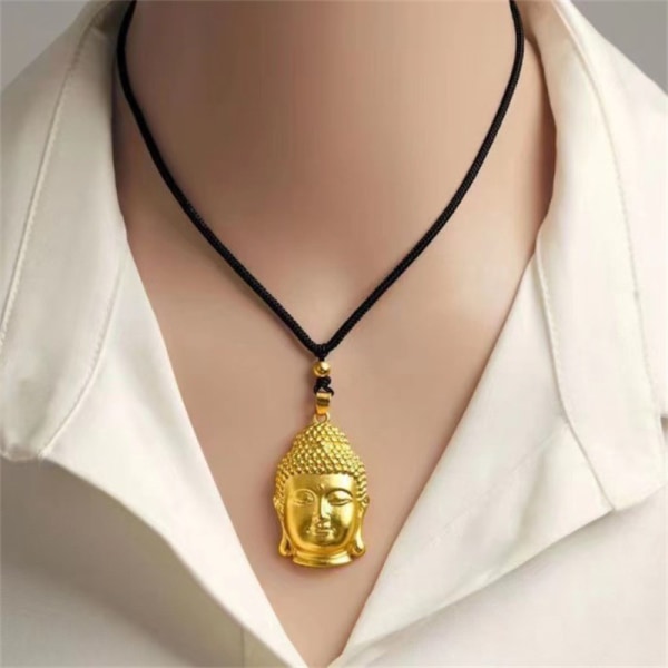 Buddhistisk Guanyin anheng Halskjede Gullbelagt stil Ornament M A4