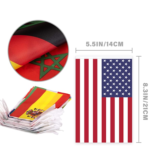 2024 EM-fotbollsmästerskap Vimplar Flaggor Europeiska Flaggor 14x21cm