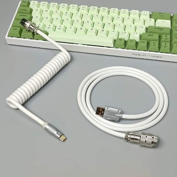 aron 1,8 m upprullad typ-C till USB En TPU mekanisk tangentbordskabel A