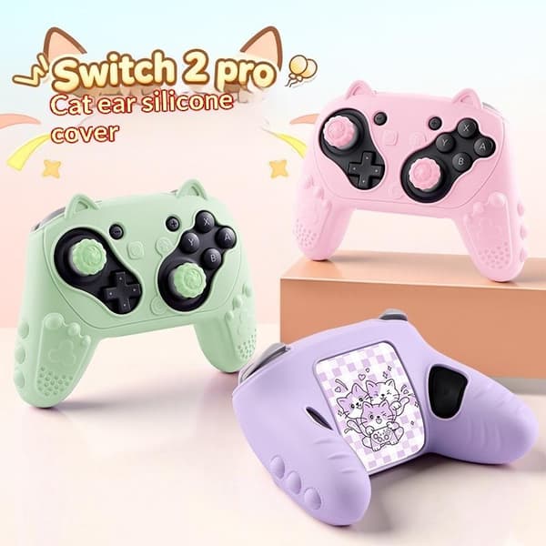 Silikonskyddsfodral för Switch 2 Pro-kontroller med tumgrepp A6