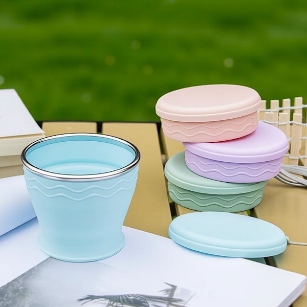 Vikbar silikonmugg Pink