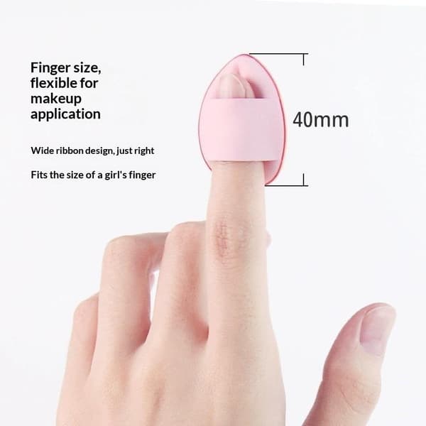 10/6 st Fingertopp Mini Puff Sminksvampar för Foundationpuder A2