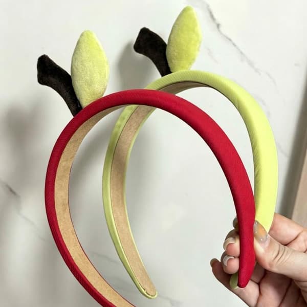 e Hårklämma Pannband Luddig Frukt Foderblad Hårband Tvätta Ansiktshår D