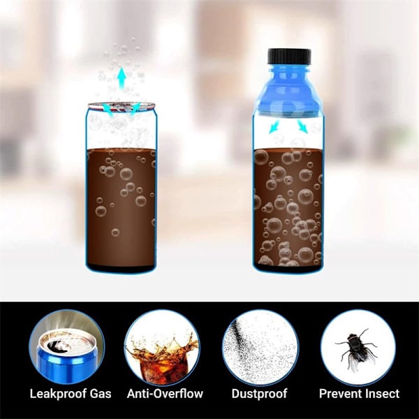 1 Stk/6 Stk Gjenbrukbar plast Lufttett lokk Flaskelokk Bokser Protecto Transparent