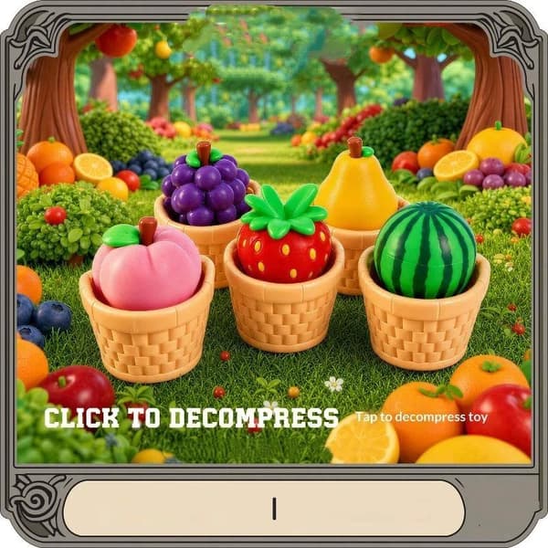 Kreativitet 3D-printade e Fruktformade Fidget Clicker Leksaker D