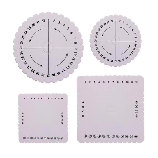 4 st flätbricka rund fyrkantig flätad platta DIY armband vävstol 4pcs