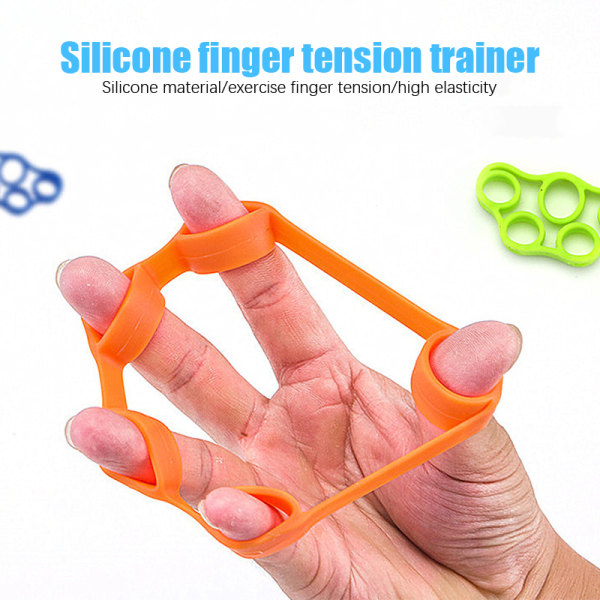 Finger Trainer Five Finger Rehabilitation Training Tension Sili Lake Blue