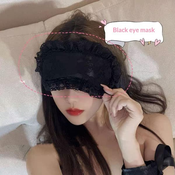 Mode Sex Spets Ögonmask Ögonbindel Patch Ögonskydd Justerbar Purple