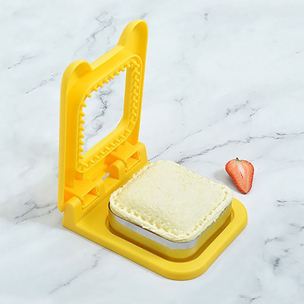 1 stk Square Sandwich ter Brødform DIY Dessert Toast Maker Kage Yellow