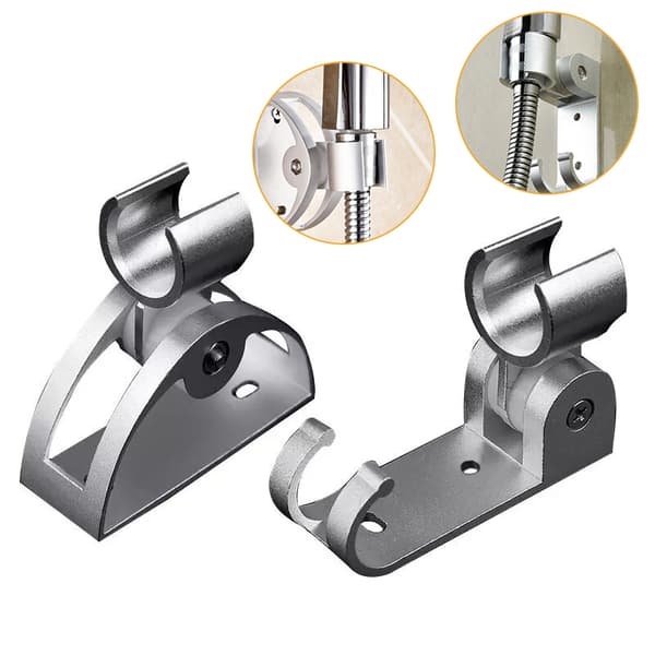 Justerbar dusjhodeholder i aluminium for veggmontering B