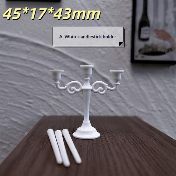 1:12 Dukkehus Mini Lysestake Lysestake Dukketilbehør A10