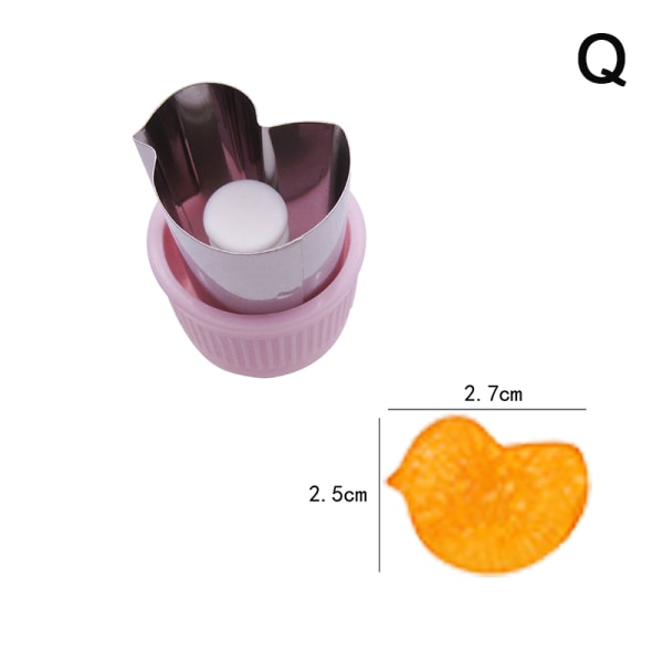 Rustfritt stål Frukt Grønnsak Press-type Mini Cookie Shape te Q