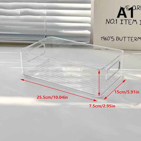 Akryl opbevaringsboks skrivebord kosmetik transparent plastikboks D A3
