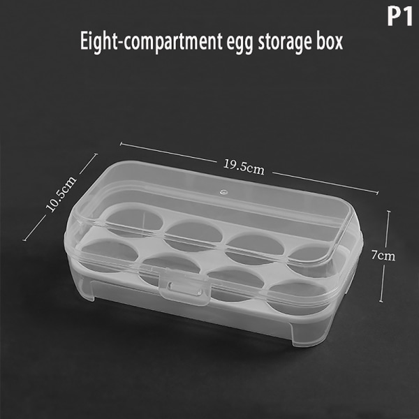 Egg Box 3/4/8 Grids Egg Holder Container For Outdoor Camping Pi 8 squares