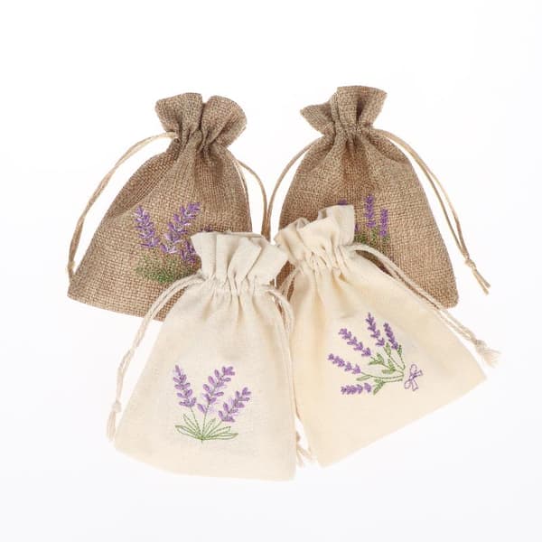 1 stk. tørret blomst aromaposer broderi lavendelposer poser aro Linen 5 Flowers
