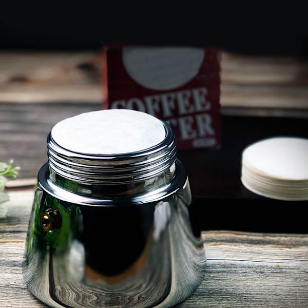 100 stk Rundt kaffefilterpapir Moka Pot kaffemaskinefilter 60mm
