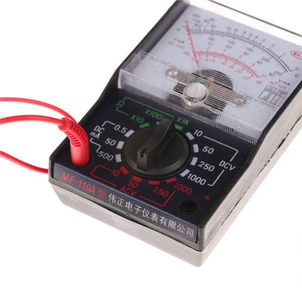 DC/AC 1000V Voltmeter 250mA Amperemeter 1K Modstandsmåler