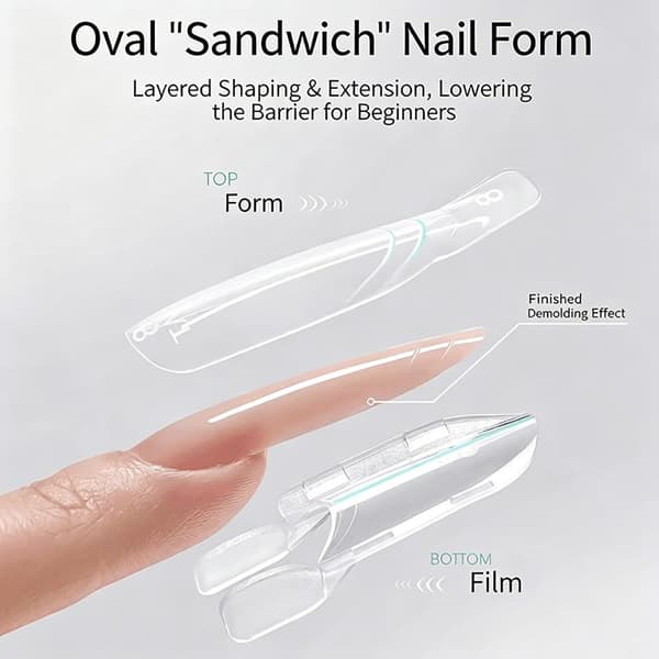 240 stk. \"Rocket Sandwich\" negleformer med hurtigfiksdesign og tilbehør