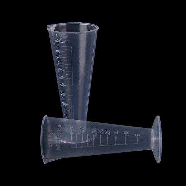 50ml 100ml Transparent koppskala Plastmålekopp Måling 100ml