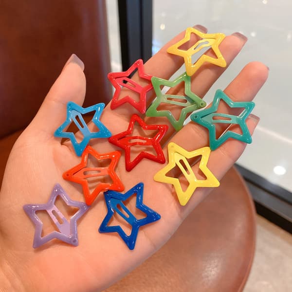 10 kpl Candy Color Luminous Star hiusklipsit lapsille tytöille Headw A2
