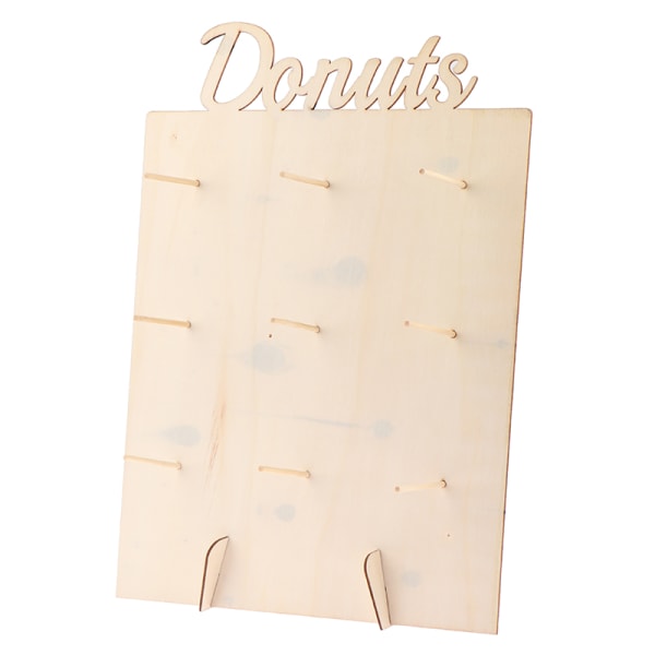 Wooden Donuts Vegg Display Stand Holder A3