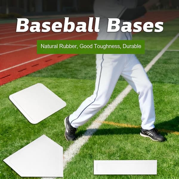 1/5 st gummi baseboll softbollplatta vattentät basväska pitch Rectangle