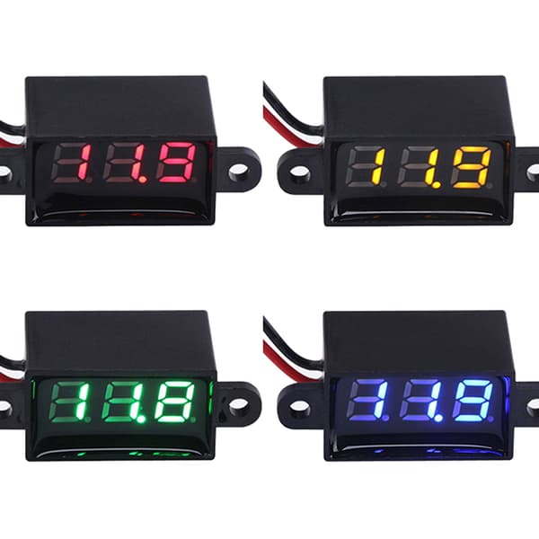 DC 3.0V-30.0V 12V LED-display Digital Bilvoltmeter Fordon Yellow