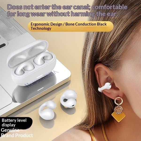 T75 Fone Bluetooth Headset 5.3 Trådlösa Benledningshörlurar White