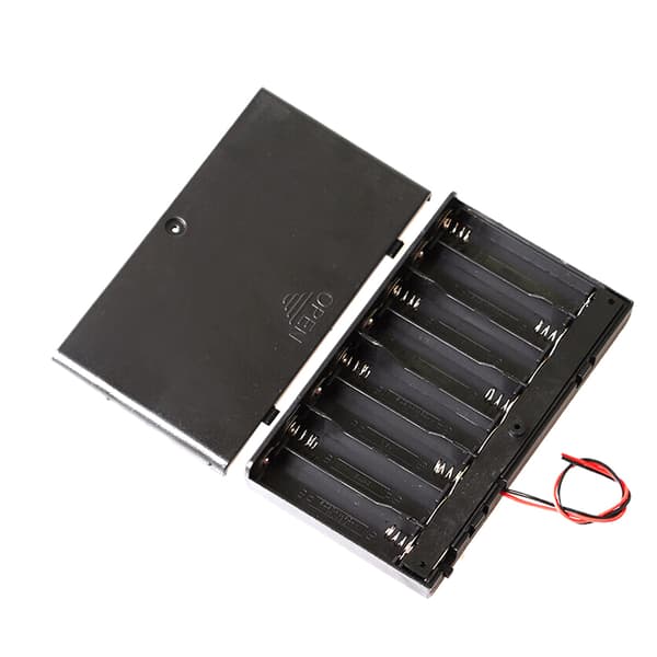 1/2 stk 8-spors AA-batteriholder Batterioppbevaringsboks med 1pcs