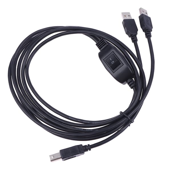 2-i-1 USB A til B printerkabel til 3D-printer splitter til to