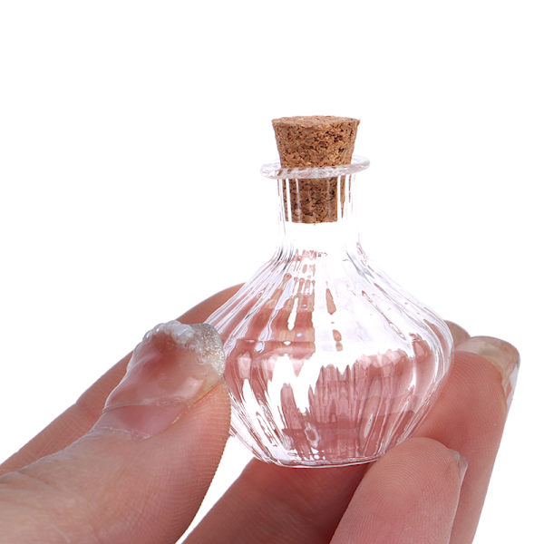 1:12 Dukkehus Oppbevaringstank Glassflaske m/korklokk Tiny Jar 4#