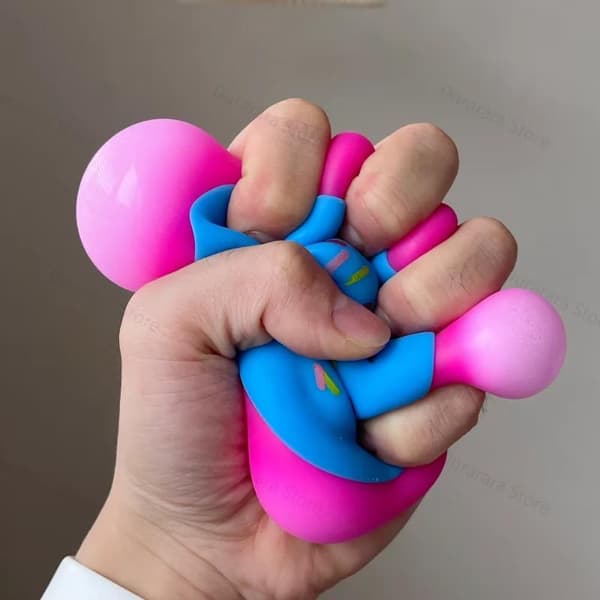 e Donutformet Squishy Cube Anti-TPR Legetøj Gaver Purple