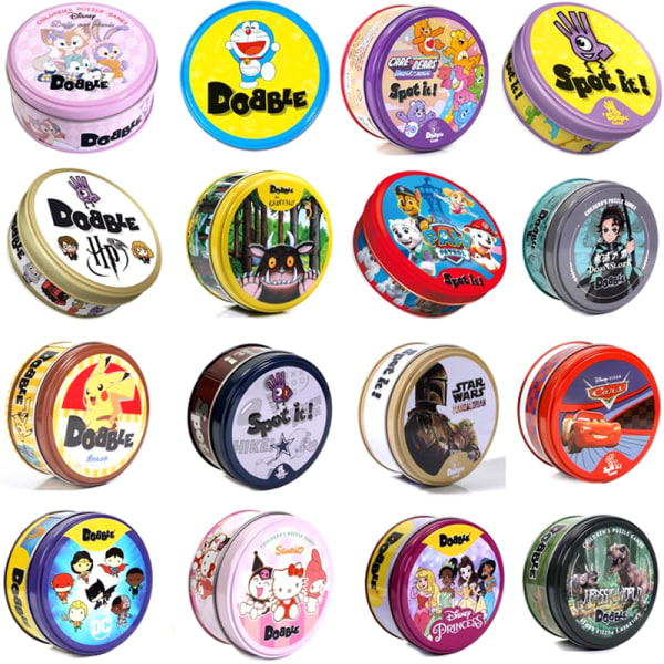 Round Card Metal Box Anime Movie Card Interactive Game Collecti A9