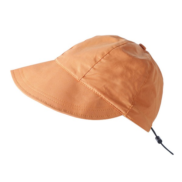 Foldbar solhat med bred skygge, justerbare kasketter med snoretræk til mænd W Orange