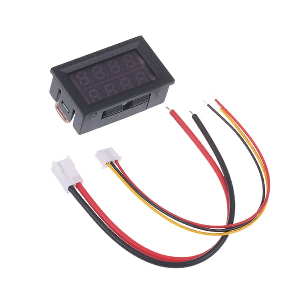 4-cifret 5-leder Mini Digital Voltmeter Ammeter DC 100V 10A Voltm