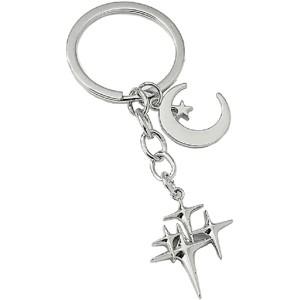 Y2K nøkkelringer Star Moon Metal Nøkkelringer For Kvinner Menn Gift Hand C